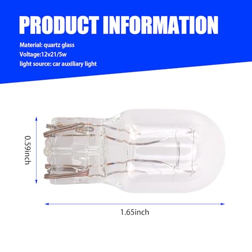 10 Car Brake Lights, 5W Double-wire Vehicle Turn Signal Tail Light Replacements, Universal Waterproof Automotive Lighting Accessories (White Light) C576