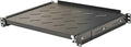 1U 19 Inch 4 Post Rack Mount Vented Server Shelf Set of 2 Black W99673
