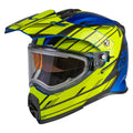 Blue Hi-Vis Black Snow Helmet with Shield M167