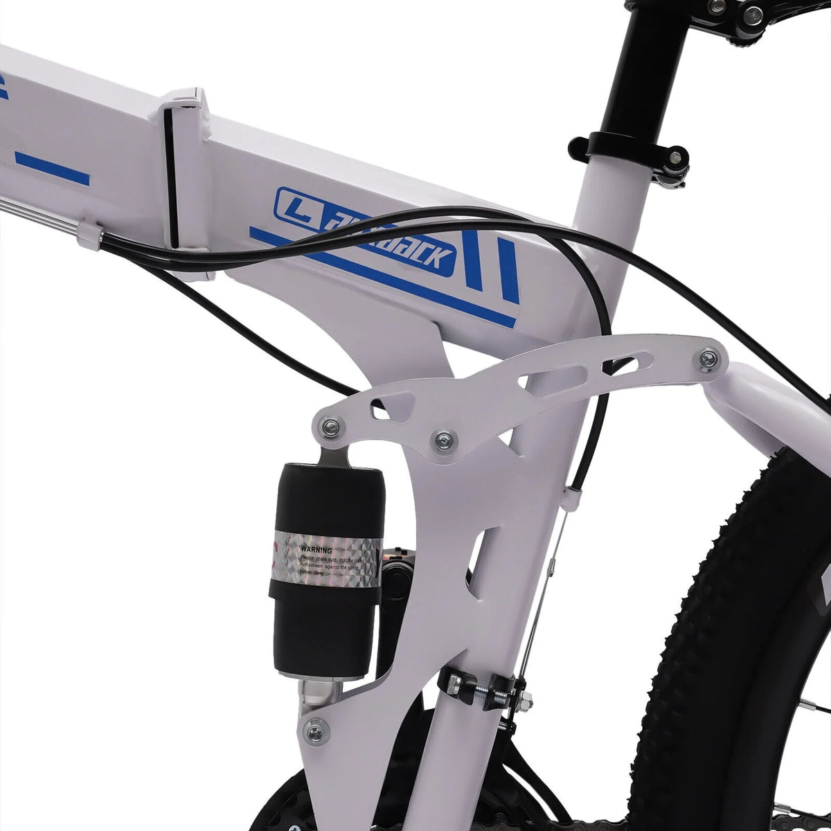 26" 21-Speed Folding Mountain Bike Dual Disc Brake MTB Bicycle J71834