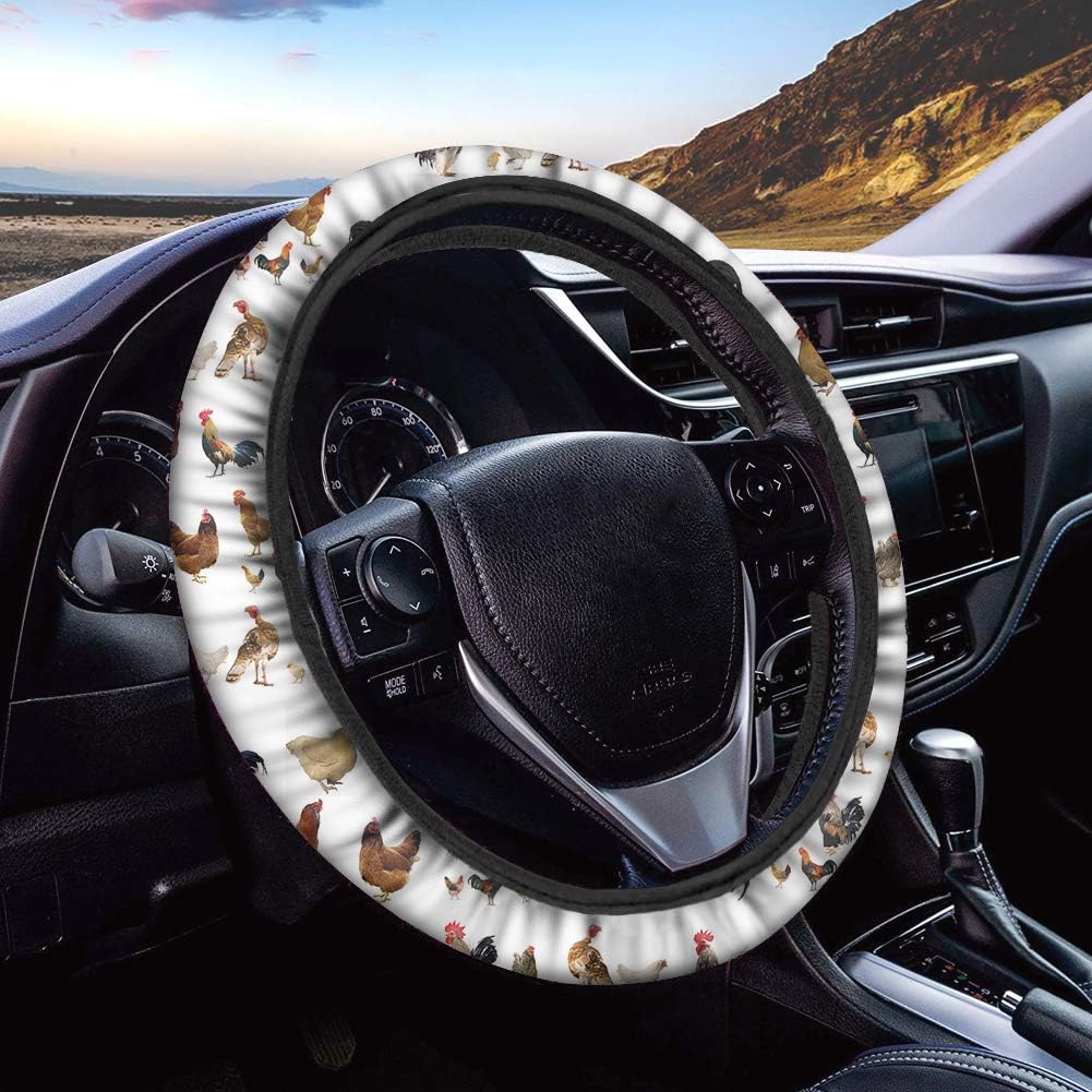 Black Auto Car Steering Wheel Cover 15 inch E428