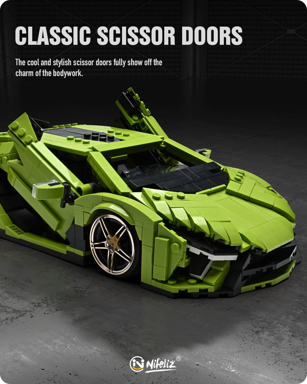 1:14 Scale Sports Car Building Blocks Model (1133 Pcs) Pack of 2 X94837