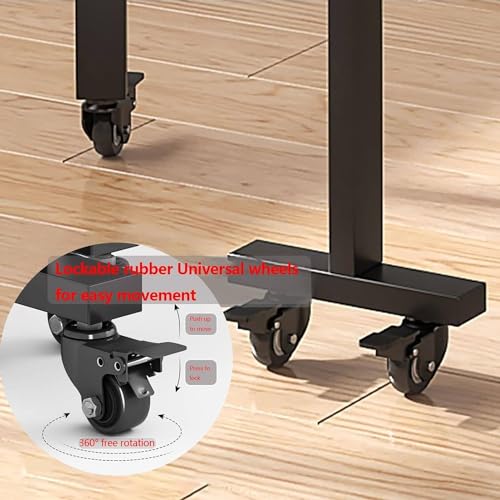 Brown Extendable Dining Table with Wheels L349438
