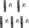 5 Pack Wall-Mount Matte Black Steel Bypass Bracket for Sliding Barn Door Hardware L217779
