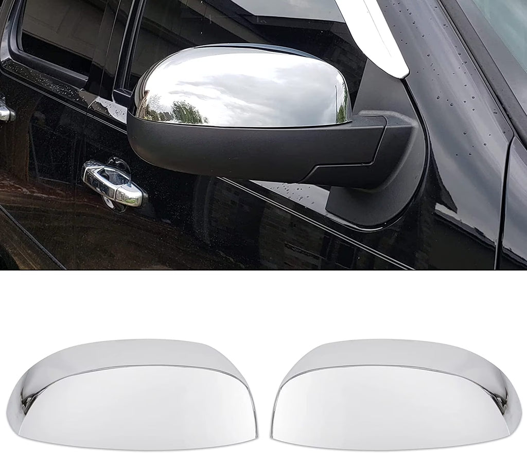 Pair Chrome Side View Upper Mirror Top Half Caps G221171