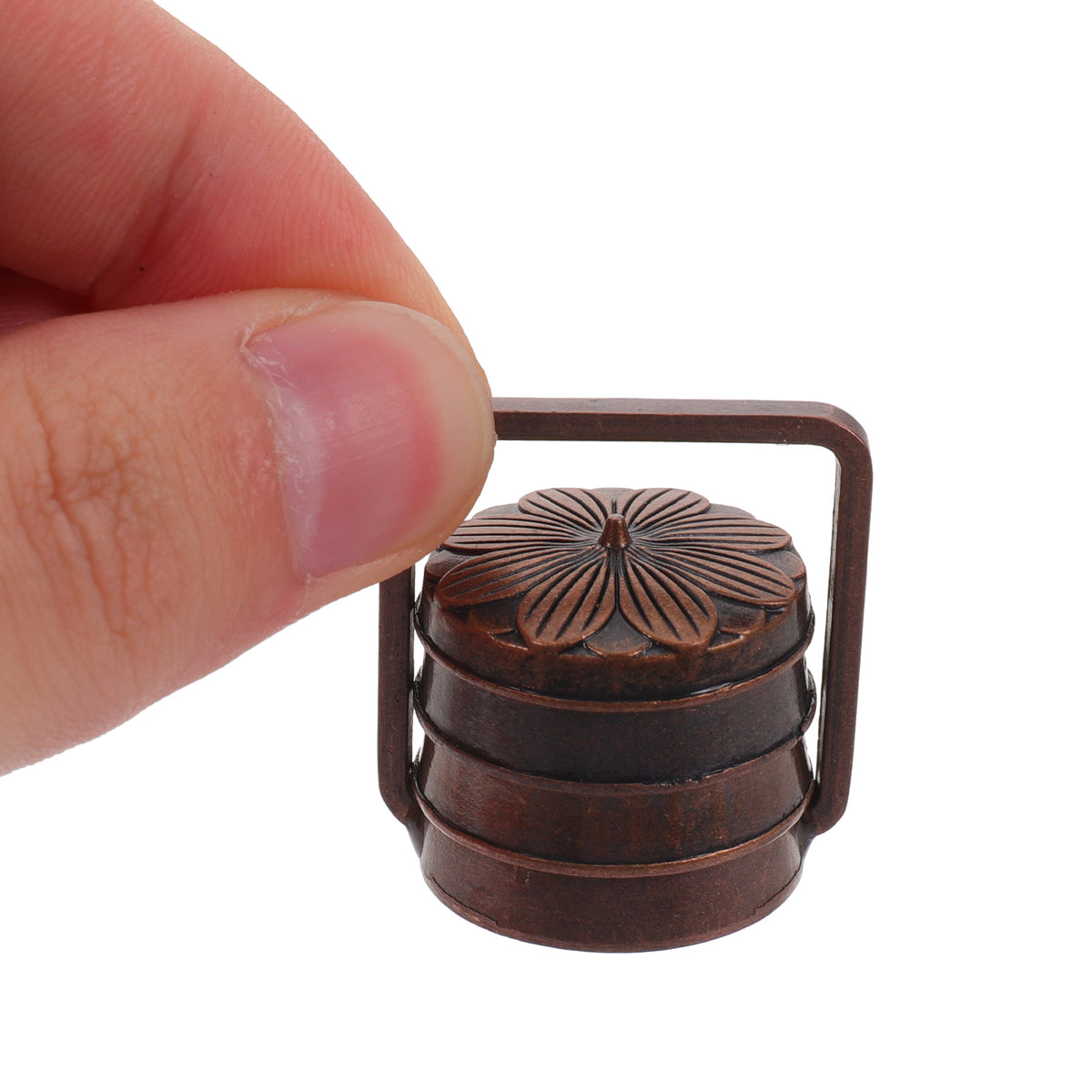 3pcs Small Metal Basket Miniature Doll House Decor K790844