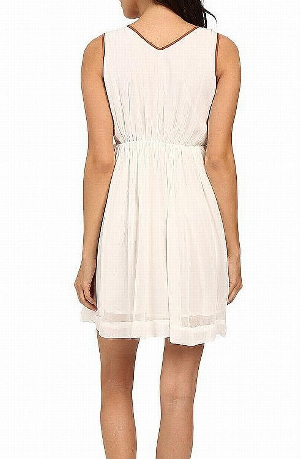 IVORY V-NECK DRESS N7719