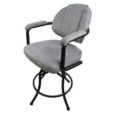 Light Gray Swivel Bar Stool Y12881