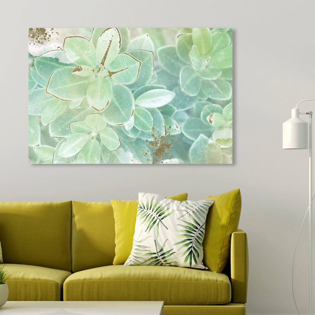 Soft Leaves Canvas Art, 60W x 40H, Green M66358