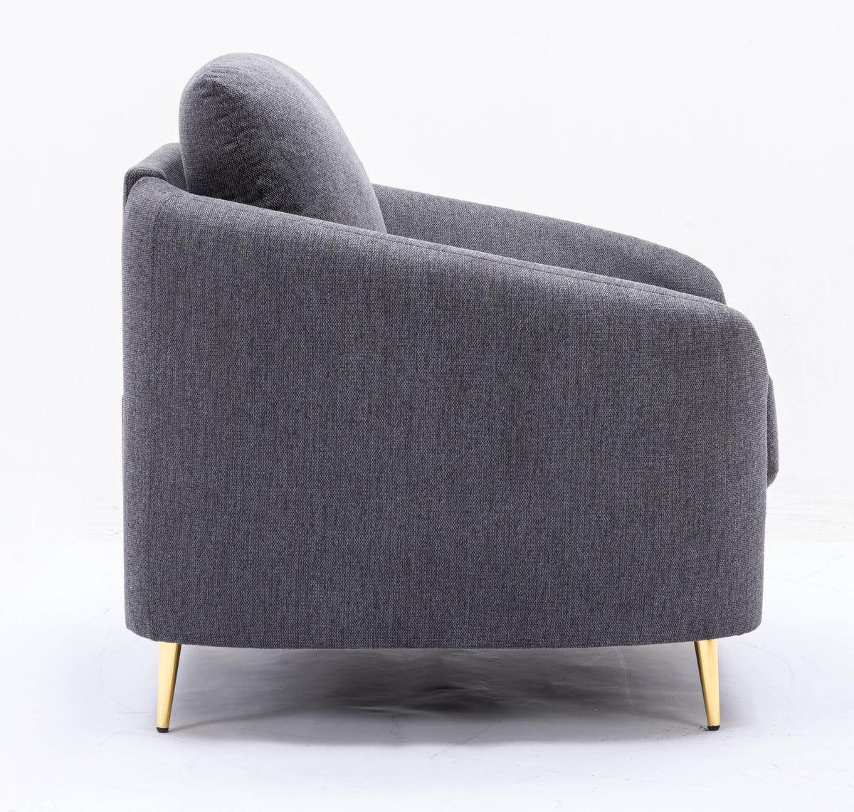 Gray Upholstery Sofa with Wooden Frame and Metal Legs T678001
