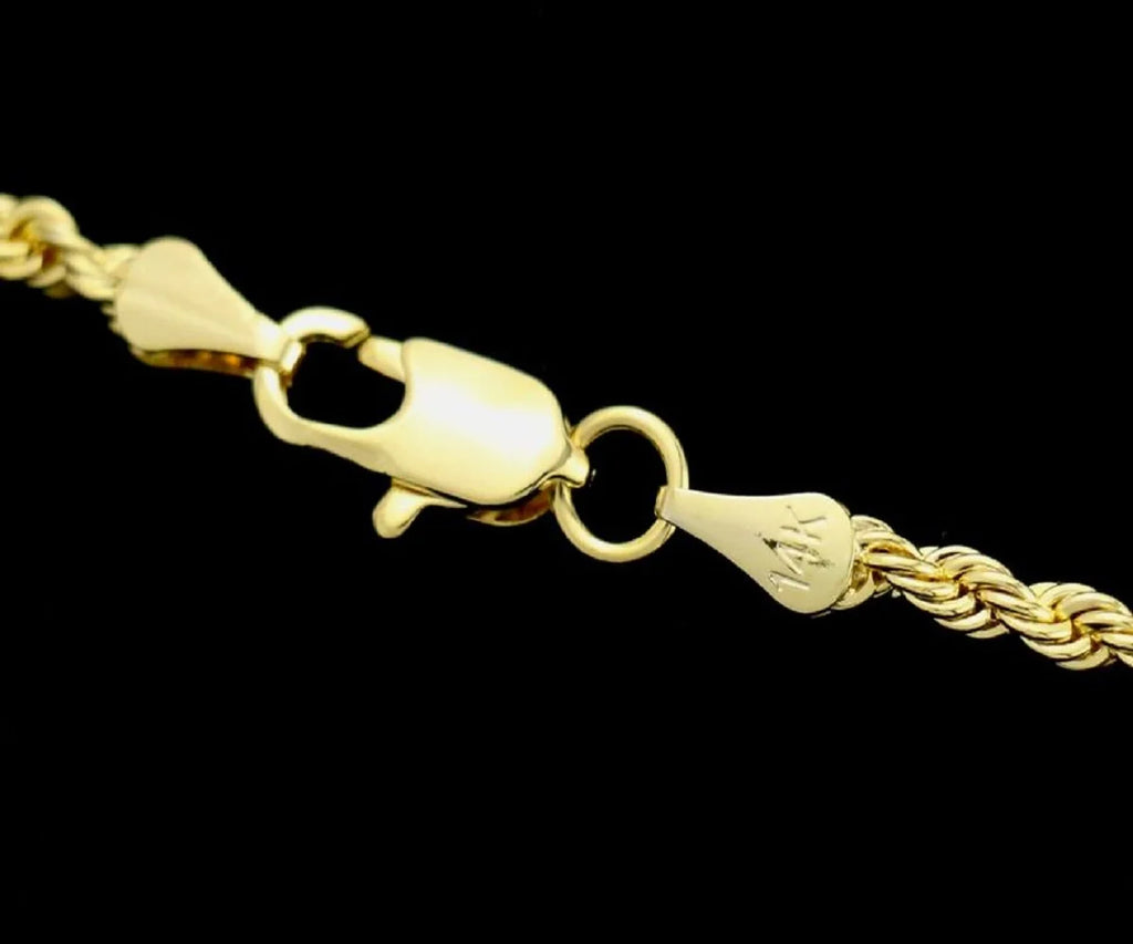 14K Bonded Gold Rope Chain Necklace with Horse Charm and Gift Box/Bag U207198
