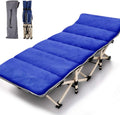 Portable Heavy Duty Outdoor Sleeping Cot with Carry Bag (Grey+ Pad) W258922