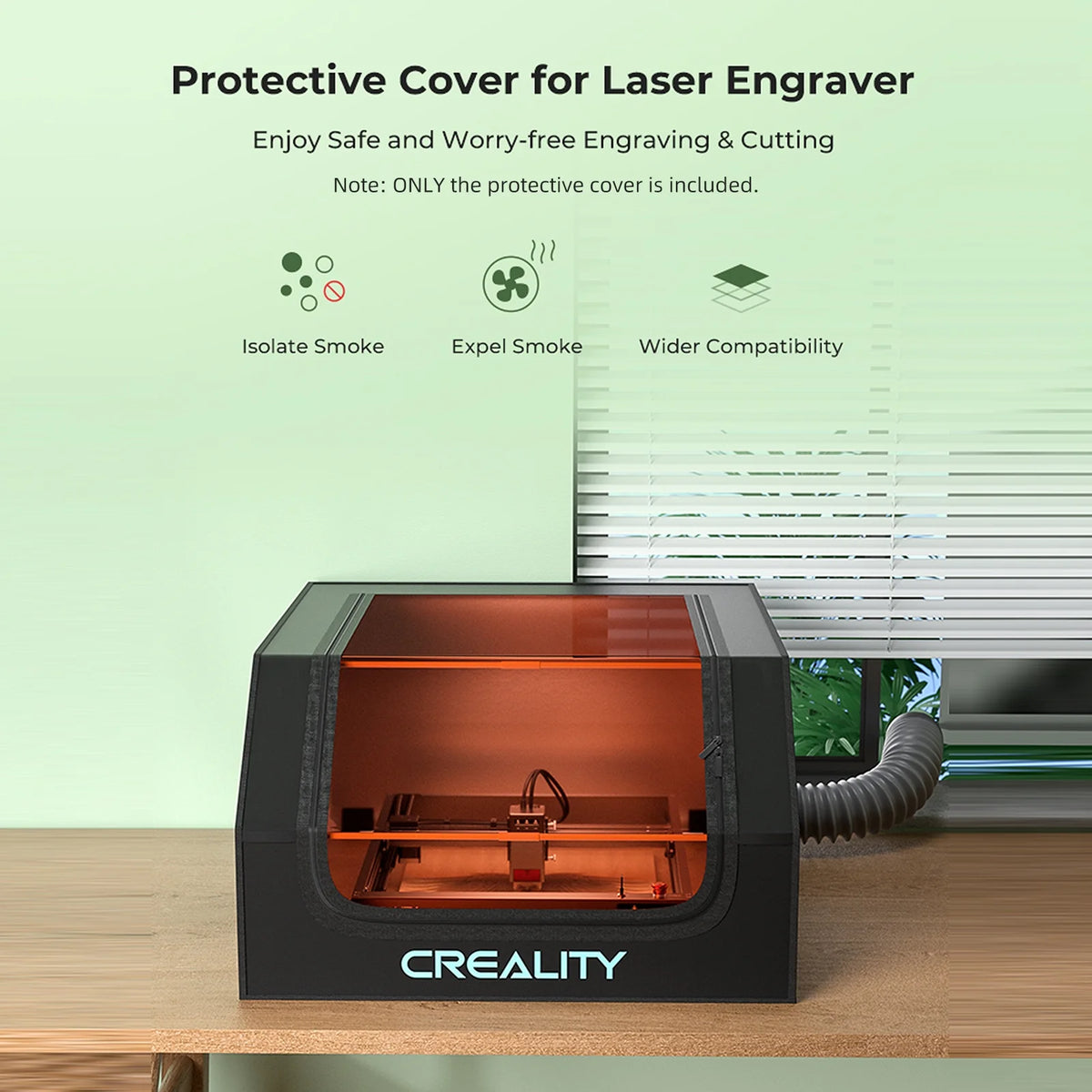 Engraver Enclosure with Vent Eye Protection Fireproof Dustproof Noise Reduction Cutting Enclosure S951
