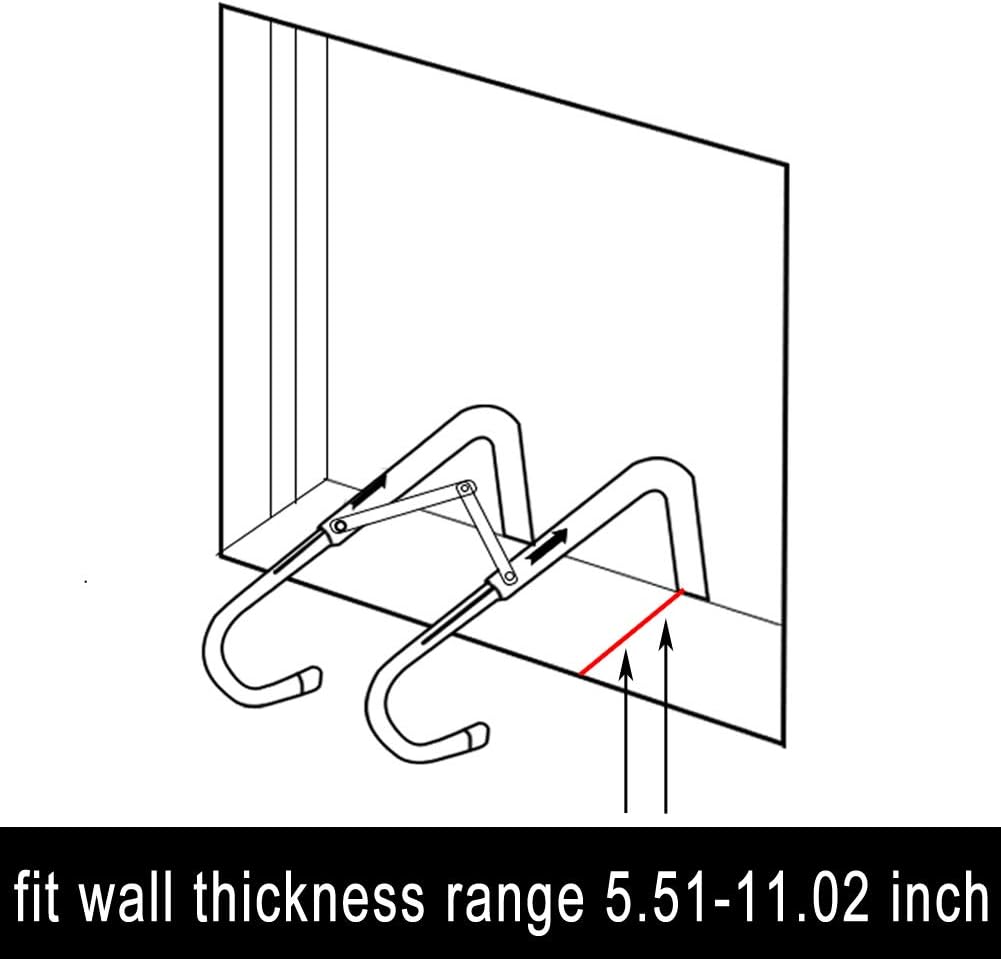 3 Story 25 Feet Retractable Emergency Escape Ladder with Anti-Slip Rungs N790942