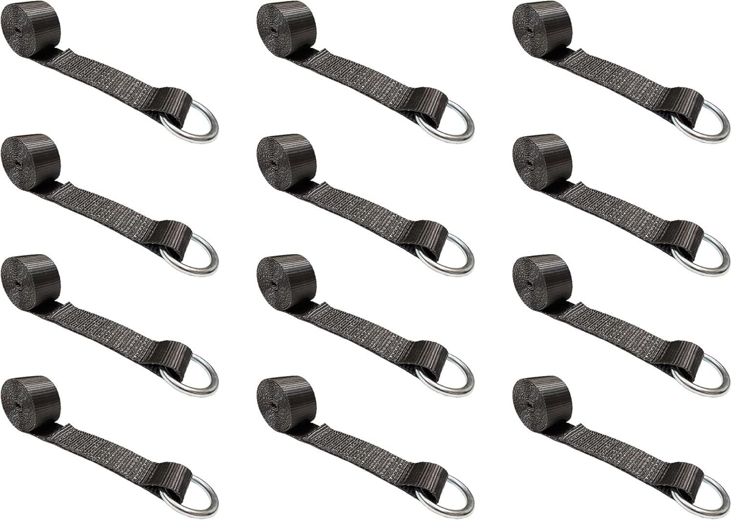 2 in x 10 ft Red O-Ring Trailer Tie Down Strap U84989