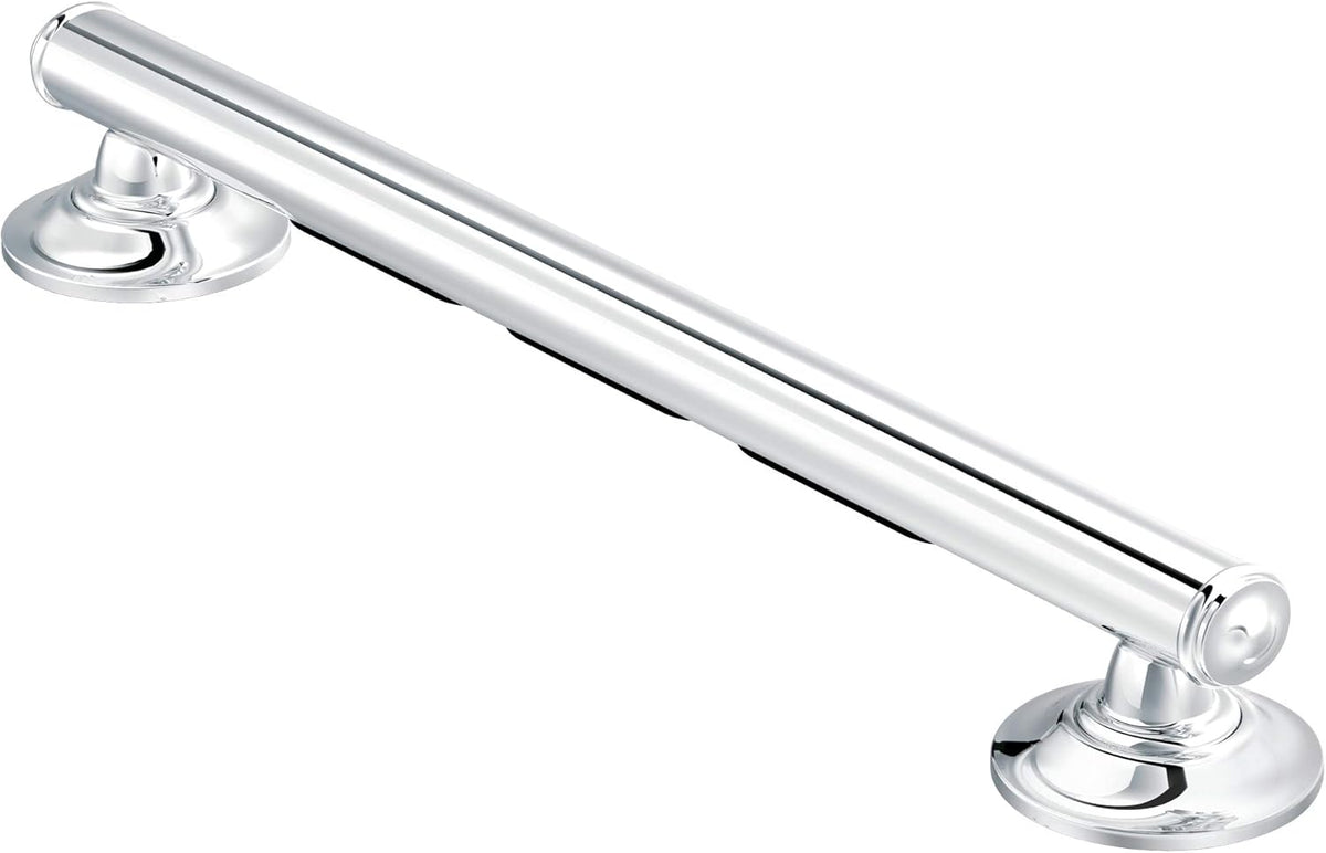 Brushed Nickel Bathroom Grab Bar with Curled Grip, Pack of 2 A263634