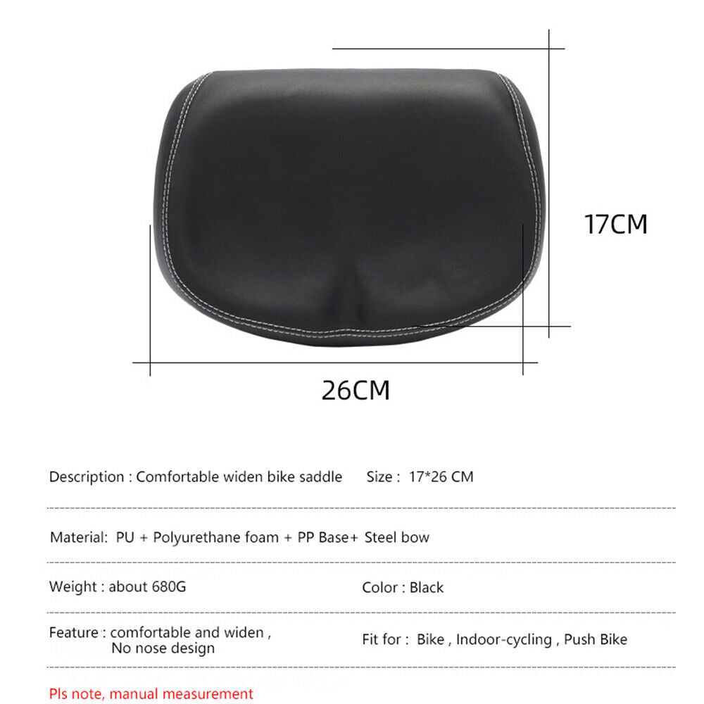 PU Noseless Bicycle Seat Cushion M576105