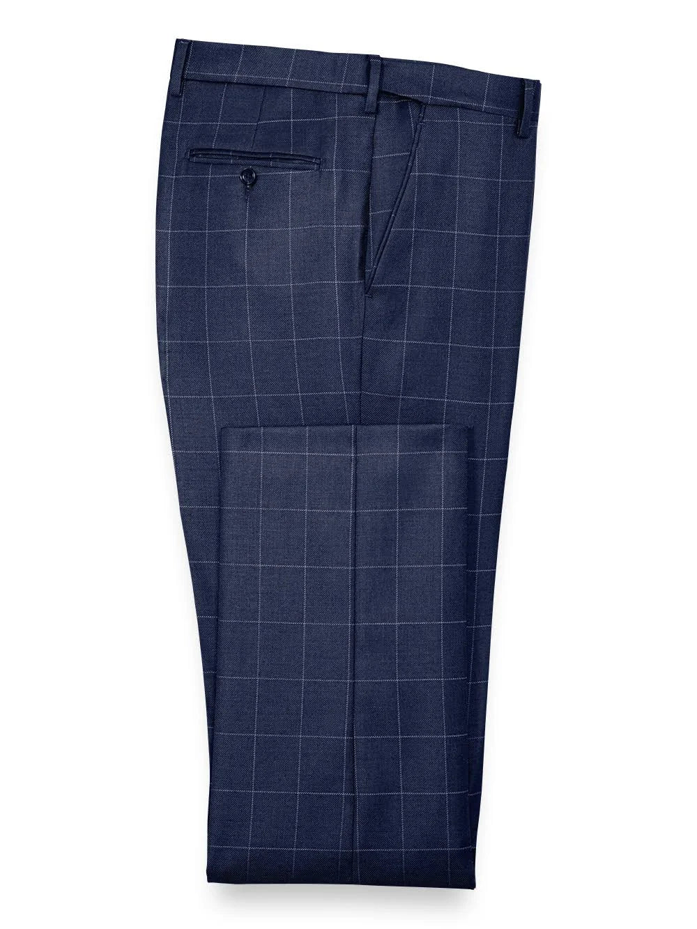 Tailored Fit Solid Navy Wool Suit L819