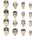SMA Connector Kit Adapter Standard SMA/BNC/UHF/N/F Male to Female Cable Connector Converter Pack of 16 T125