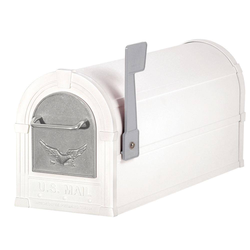 White/Silver Rural Mailbox Z642
