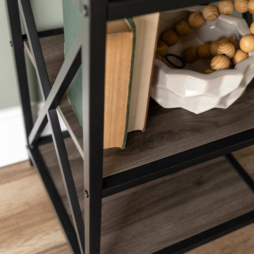 Rustic Oak Tower Bookshelf V132845