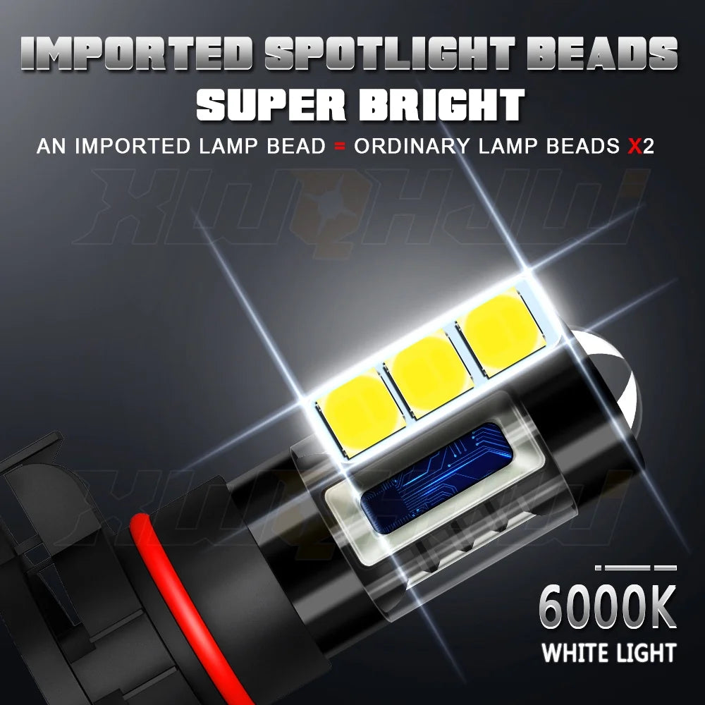 4x H7 LED Headlight High Beam + H11 Fog Light Bulbs N453