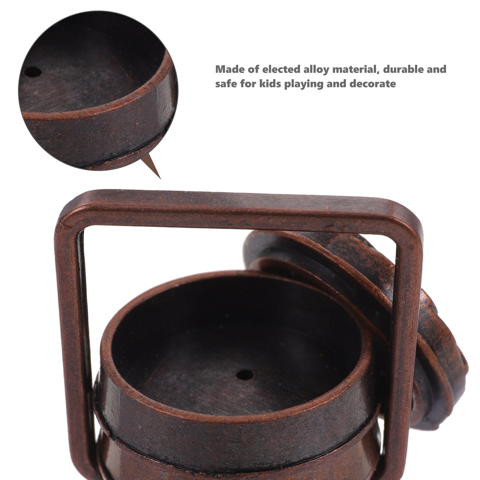 3pcs Small Metal Basket Miniature Doll House Decor K790844