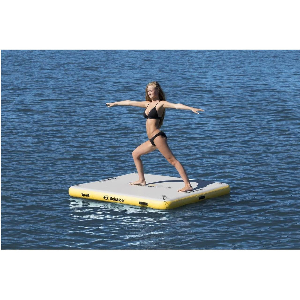 6-ft Yellow and White Inflatable Dock with Handles Z95688
