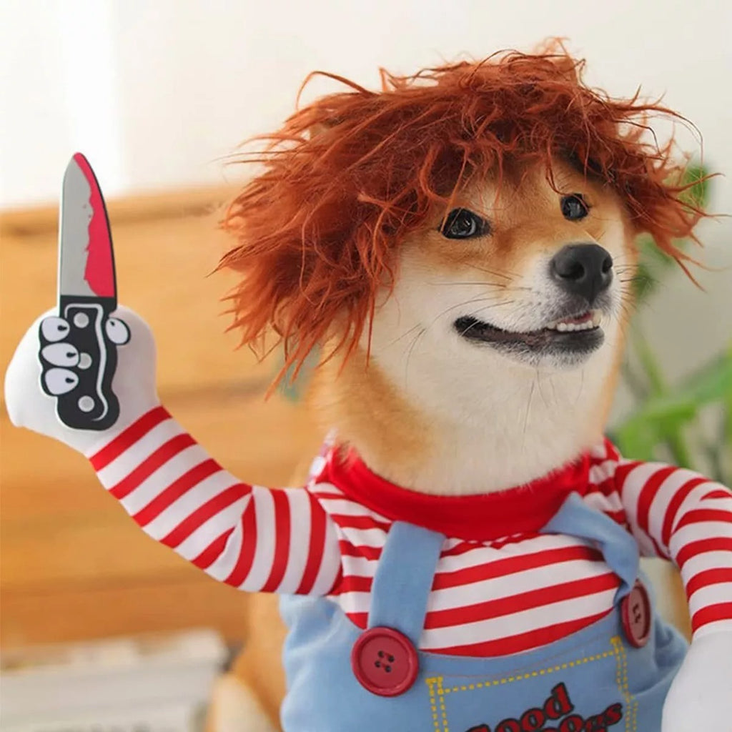 Dog Scary Transformation Costume with Wig C95149