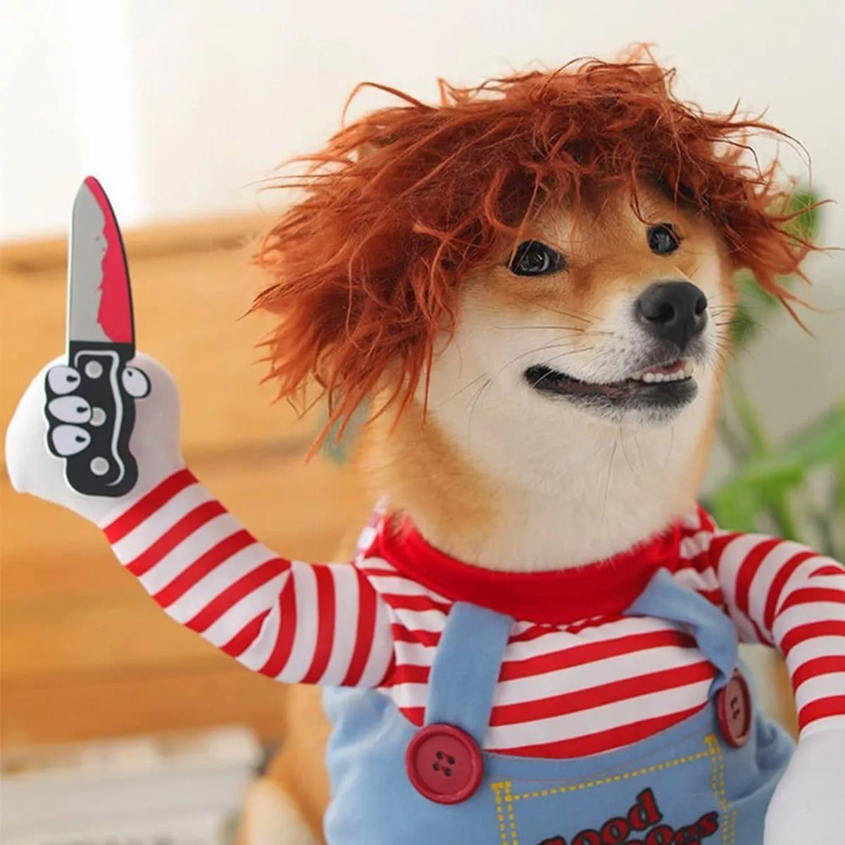 Dog Scary Transformation Costume with Wig C95149