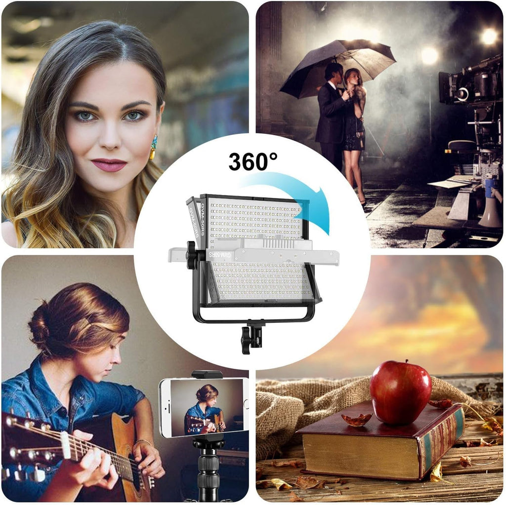 50W RGB LED Video Light with APP Control, Aluminum Alloy Shell, CRI 97 O773410