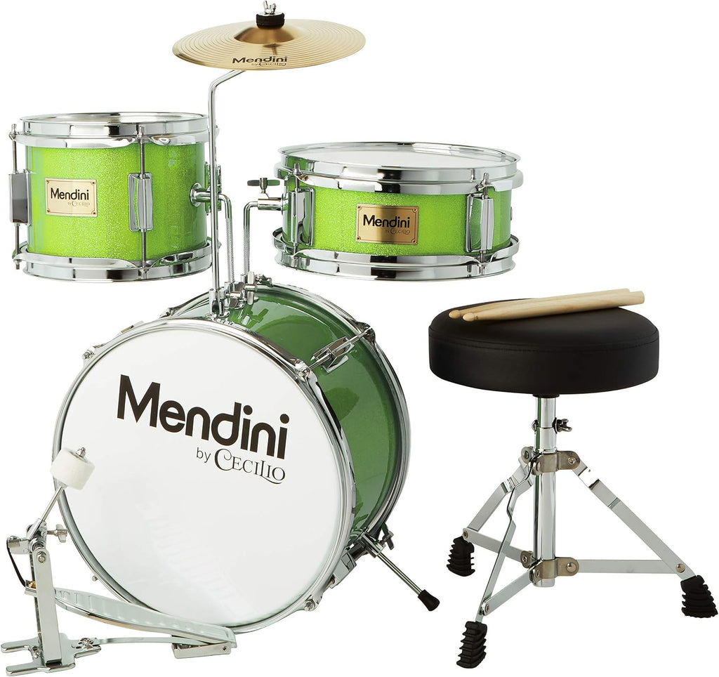 Kids Drum Set with 4 Drums, Drumsticks, Drummer Seat J515759