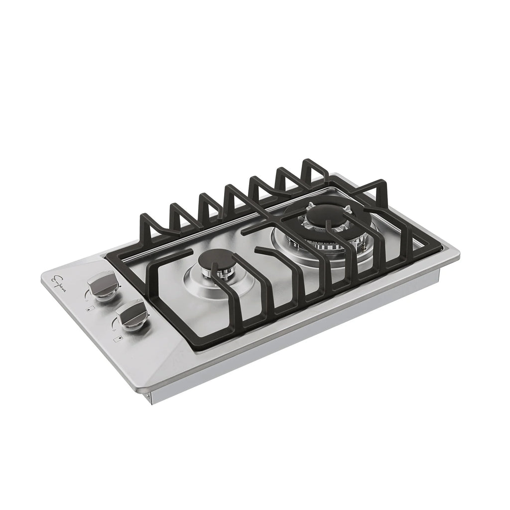 2 Piece Kitchen Appliances Package with Gas Cooktop and Wall Mount Range Hood K2971