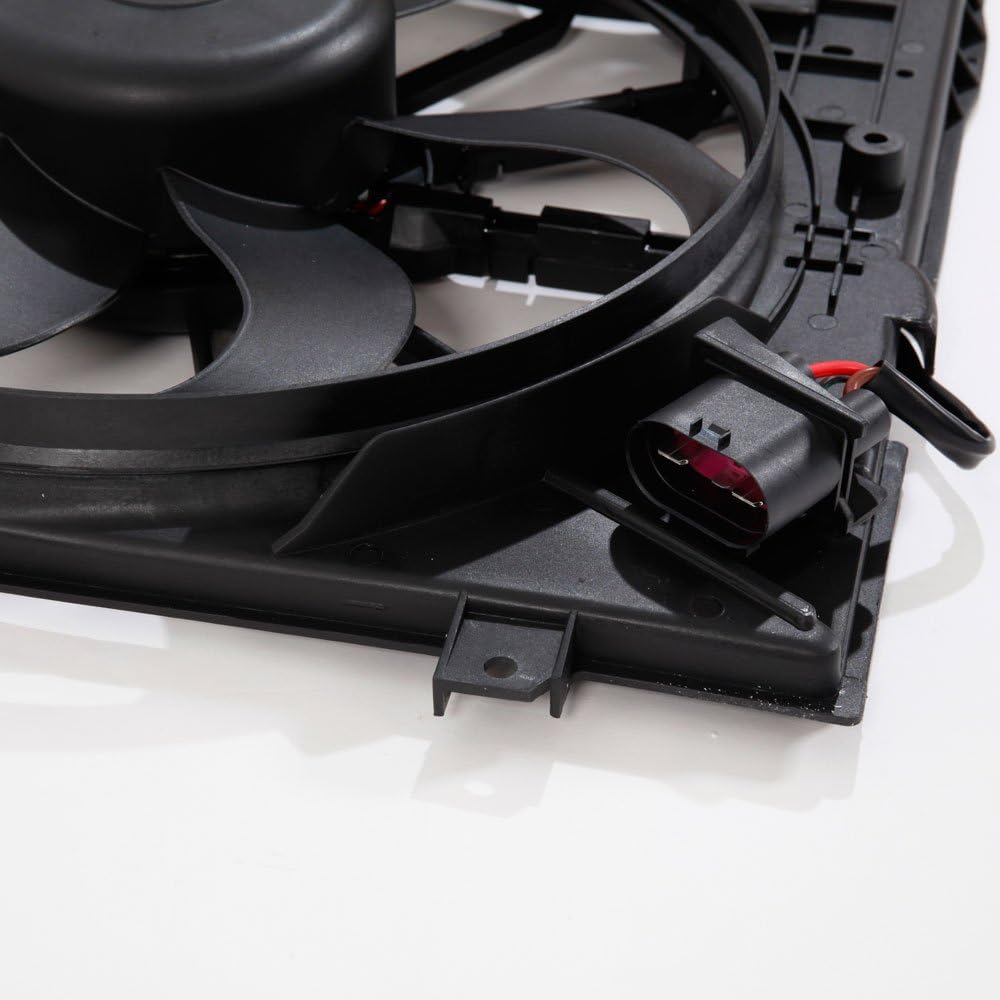 Cooling Fan Motor Assembly Compatible with 2006-2014 Audi A3 Quattro TT Quattro Beetle CC Eos Goif GTI Jetta Passat 2.0L M348024