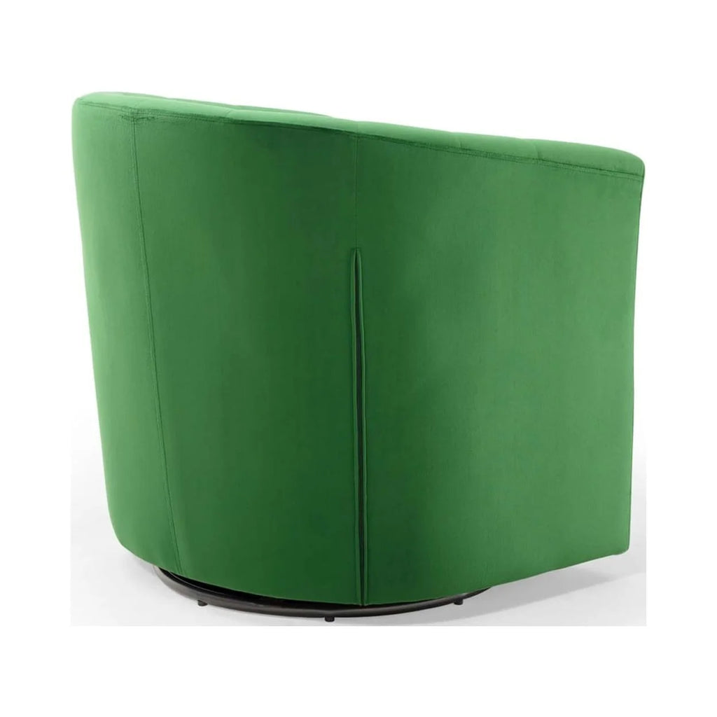 Emerald Tufted Performance Velvet Swivel Armchair H723