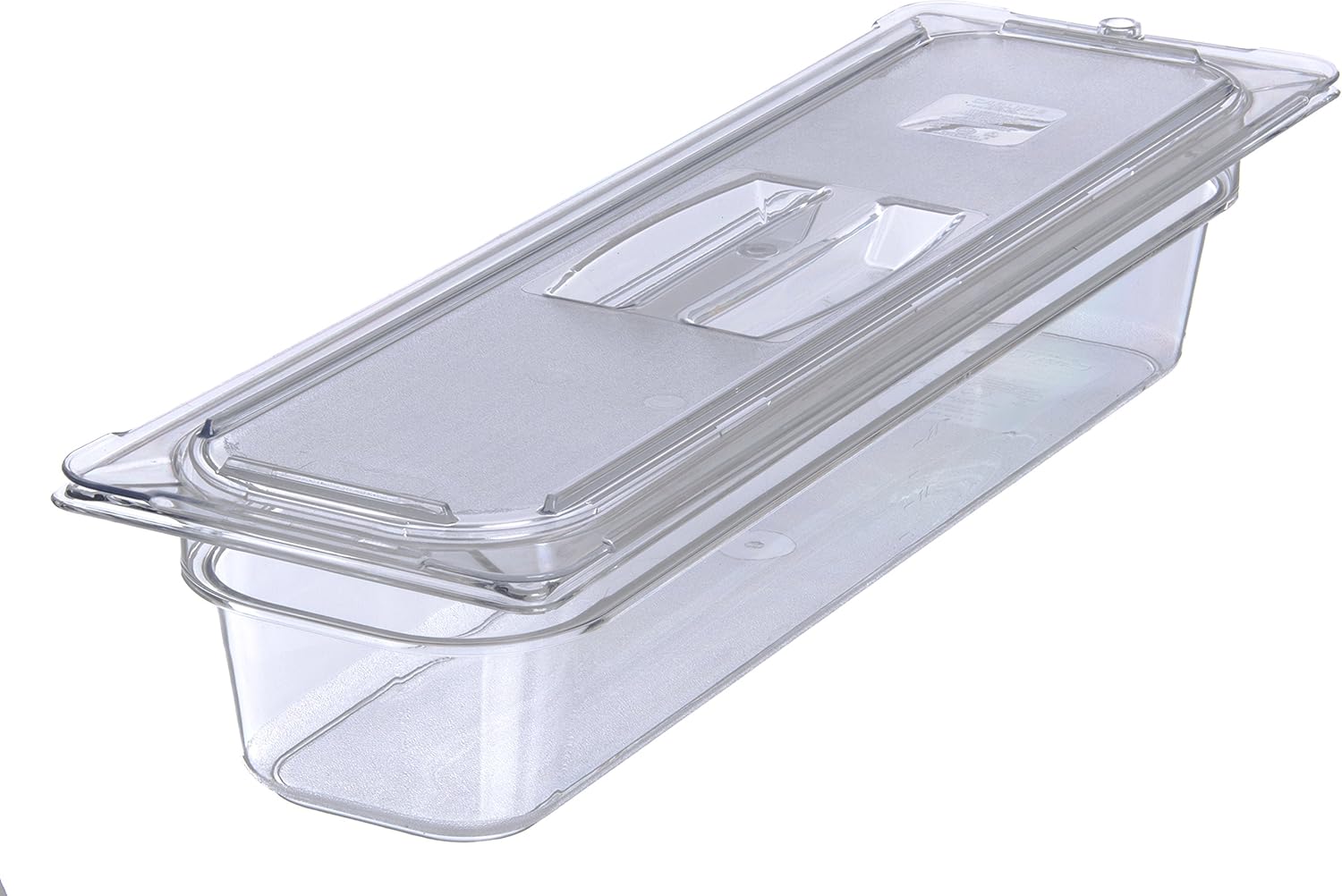 Clear 5.1 qt. Half-Size Polycarbonate Food Pan (Case of 6) S573