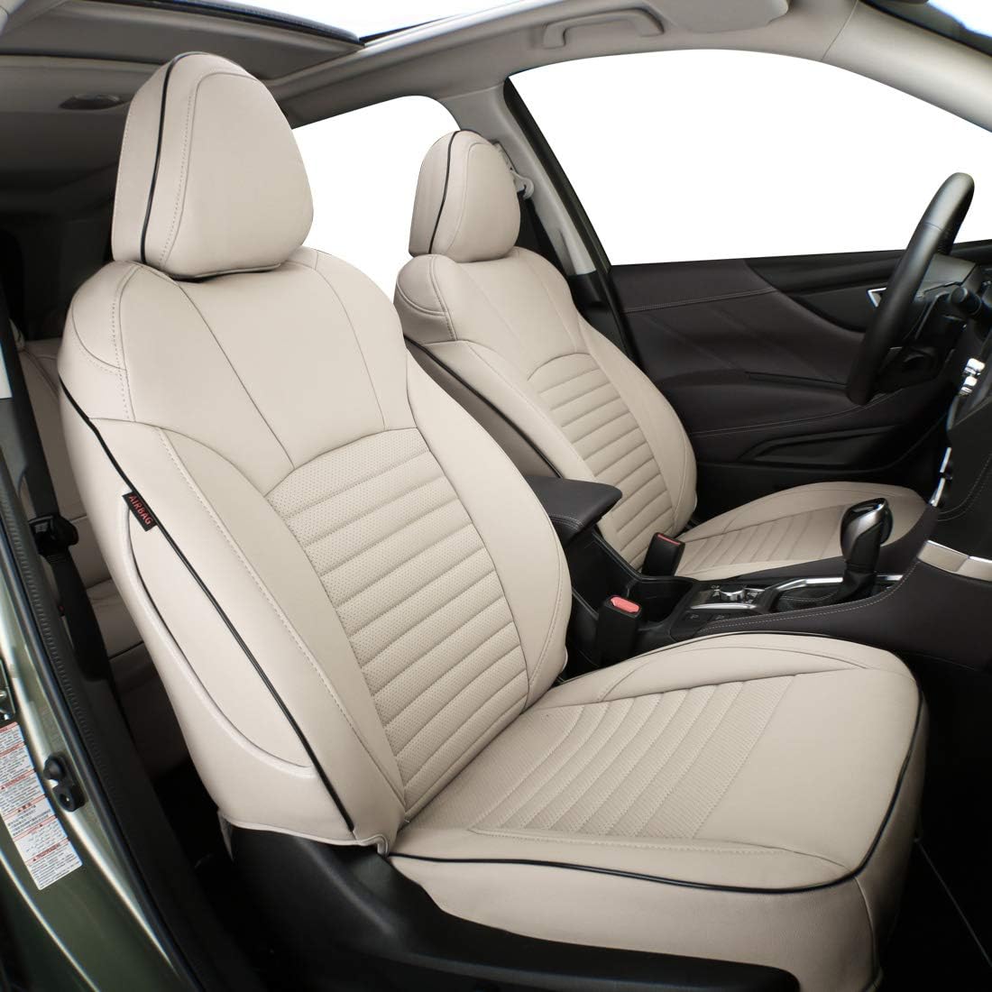 Black Leatherette Car Seat Covers X6854