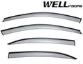 Side Window Wind Deflector Visors with Black Trim T7423