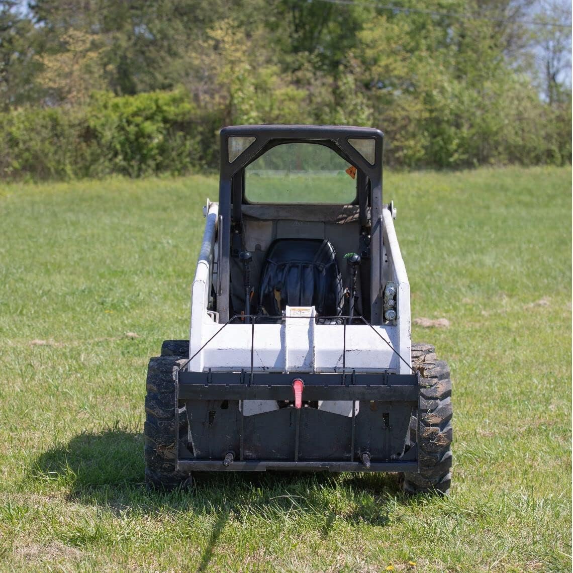 Skid Steer Hay Frame Attachment with 43" Hay Spear and Stabilizers, 4,000 LB S197