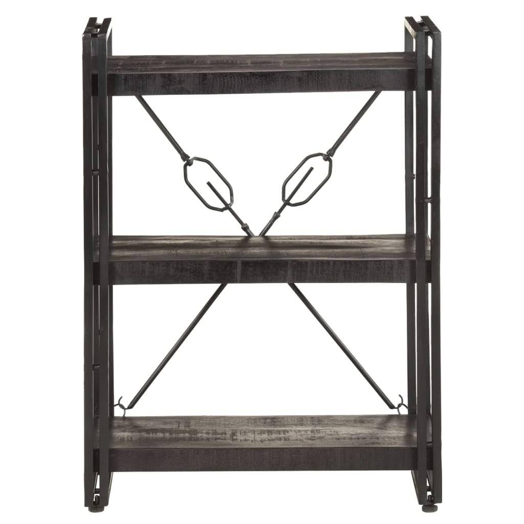 3-Tier Bookcase Solid Mango Wood B76637