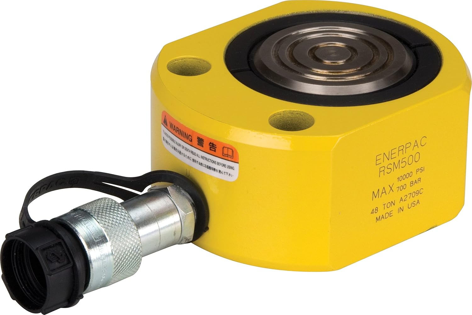 50-Ton Capacity Single-Acting Low-Height Hydraulic Cylinder W9978