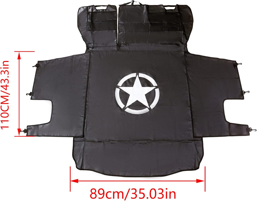 Dog Cargo Liner Mat Cover for Jeep Wrangler JK JL 4 Doors, Pack of 2 M55668