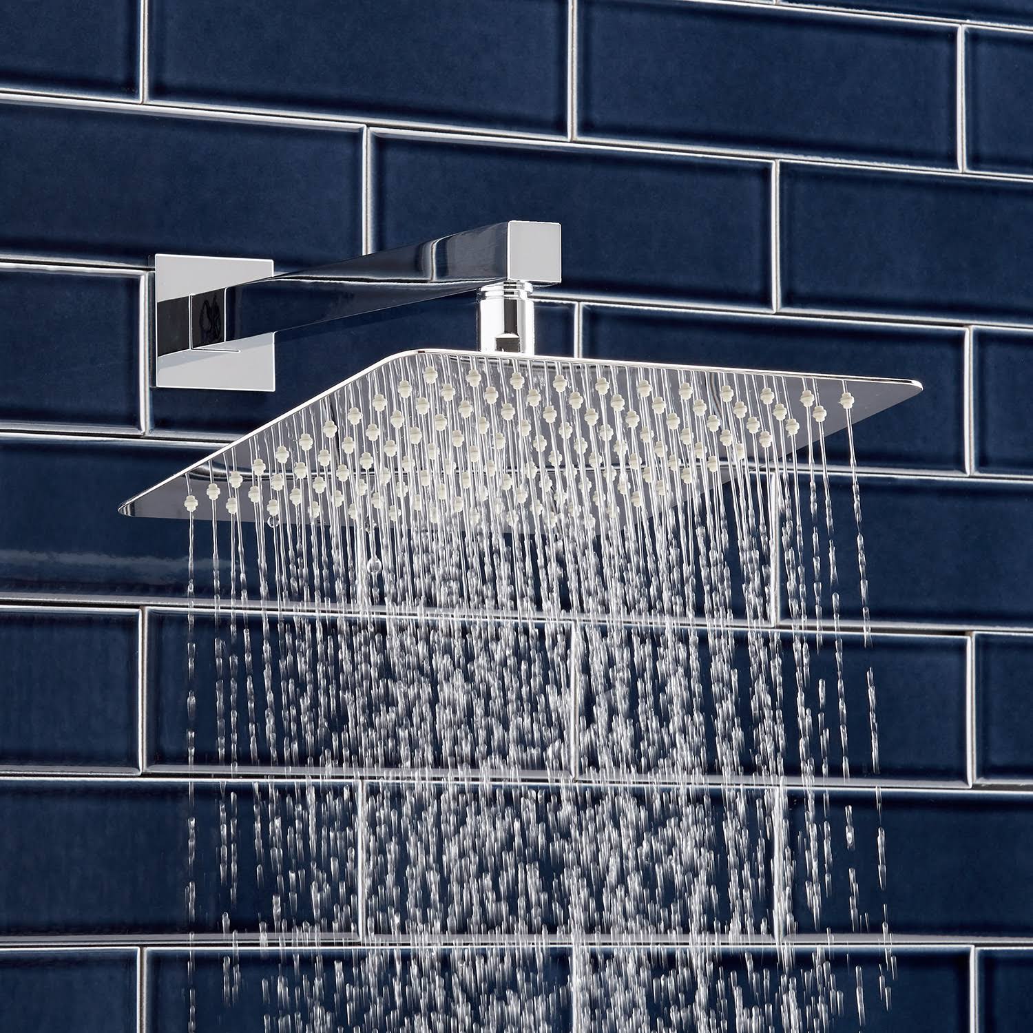 10x22 Rainfall Shower Head with Wall Mount Shower Arm 2.5 GPM Brushed Nickel I43059