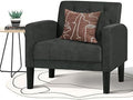 Light Grey Tufted Upholstered Accent Chair H679226