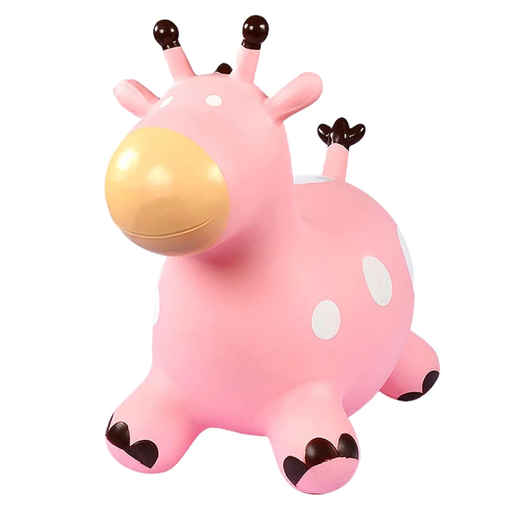 Inflatable Bouncing Horse Outdoor Toy with Air Pump (Pink) X607883