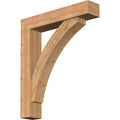 Thorton Block Smooth Bracket with Offset Brace, Western Red Cedar E890