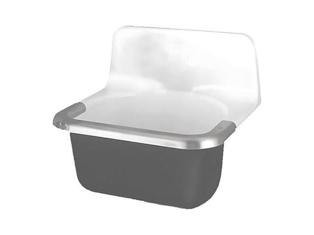 White 2 Hole Wall Mount Utility Sink B57783