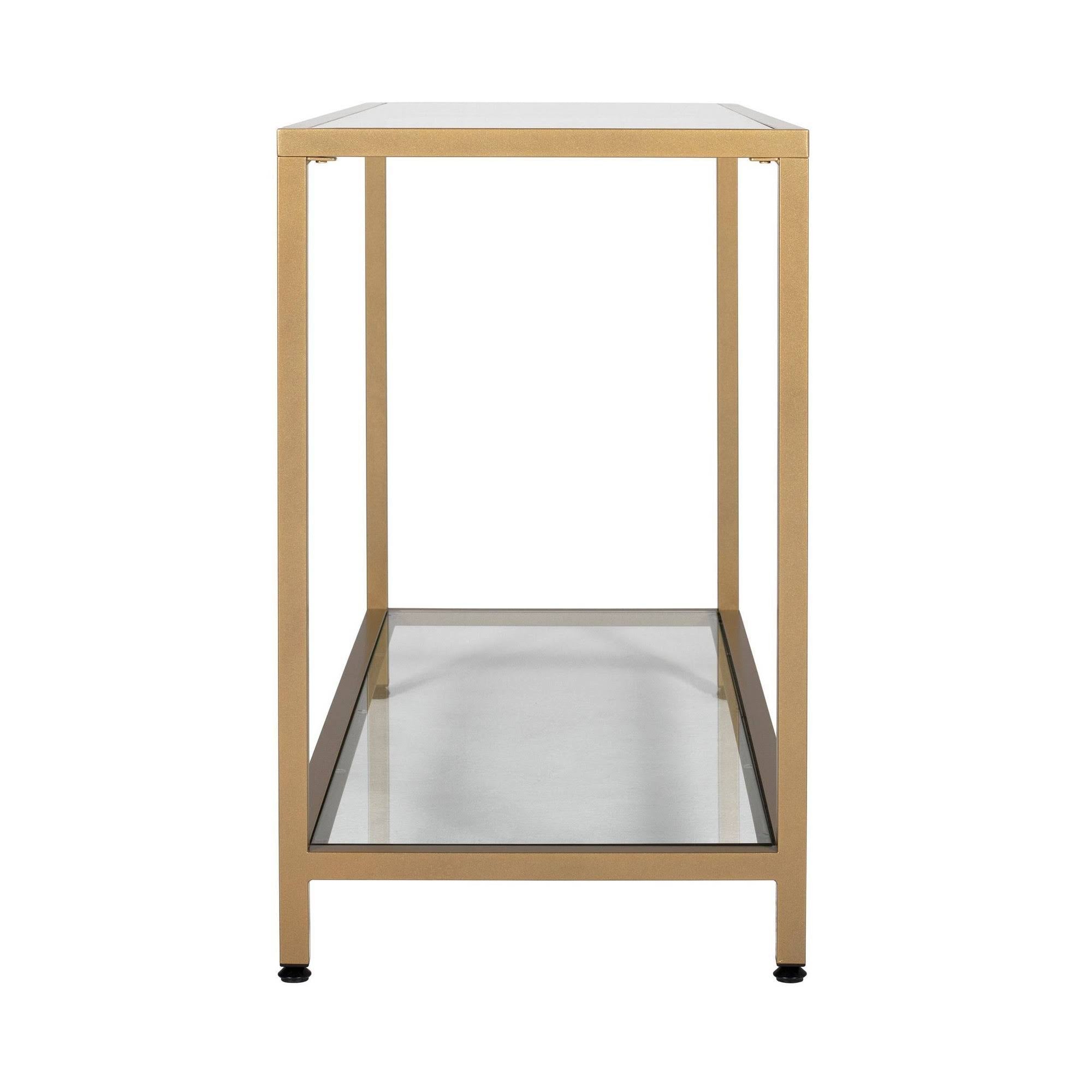 Gold Glass Console Table N24807