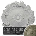 16 3/4 inch x 1 3/8 inch Ceiling Medallion Hand-Painted Spartan Stone I995