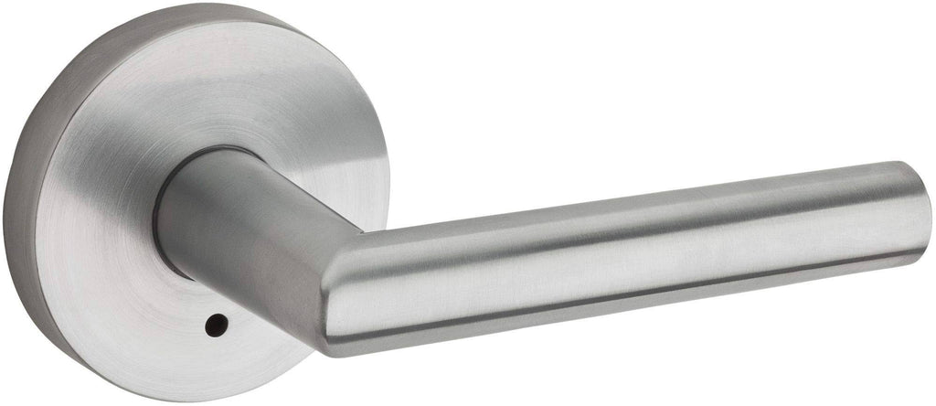Satin Chrome Privacy Door Lever Set with Push Button Lock V6994